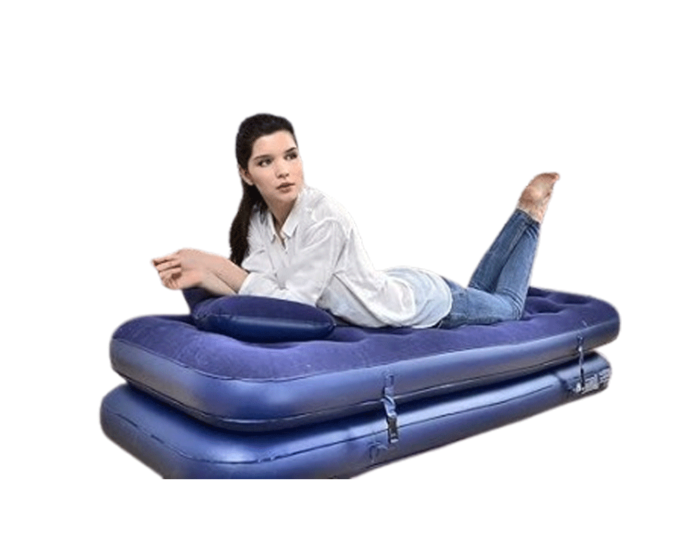 inflatable 4 in 1 air bed set camping mattresses including 2 pillows