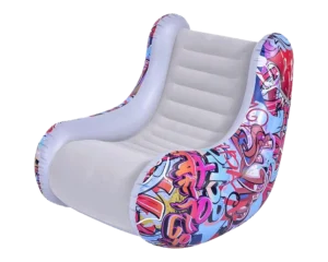 Pool Central 37 Graffiti Design Flocked Inflatable Lounge Chair