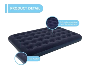 Double Size Air Bed for Inflatable Portable Navy Blow Up Mattresses