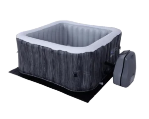 4-Person Inflatable Square Spa - Carbon Grey