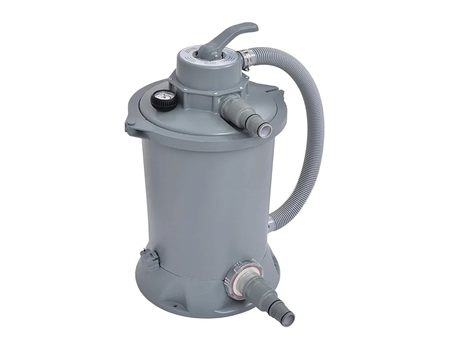 JLeisure Avenli Clean Plus 1000 GPH Sand Filter Pump with Pressure Gauge – Corrosion-Proof Pool Pump for Swimming Pools, Hot Tubs & Spas – 240V, Grey