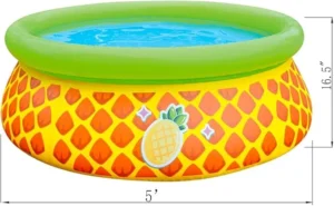 JLeisure Sun Club 17789 5 Foot x 16.5 Inch 1 to 2 Person Capacity Pineapple