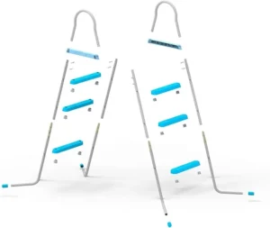 JLeisure 43 Inch 3 Step A Frame Heavy Duty Metal Steel Frame Outdoor