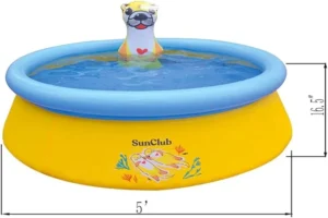 JLeisure Sun Club 5 Foot 2 Person Outdoor Above Ground Blow Up