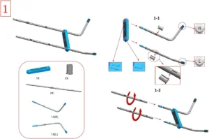JLeisure 43 Inch 3 Step A Frame Heavy Duty Metal Steel Frame Outdoor